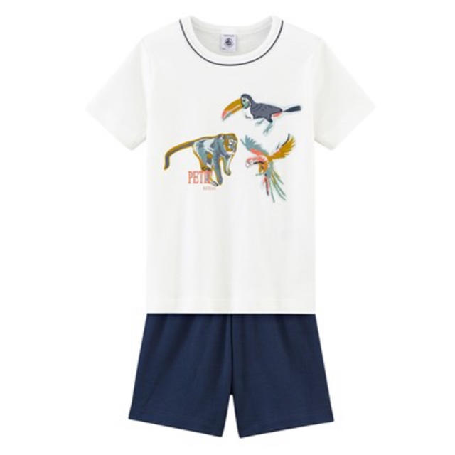 PETIT BATEAU(プチバトー)のプチバトー 19SS プリント半袖パジャマ 5a キッズ/ベビー/マタニティのキッズ服男の子用(90cm~)(パジャマ)の商品写真