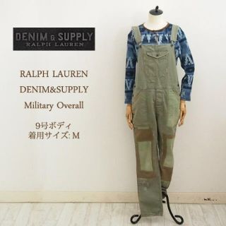 デニムアンドサプライラルフローレン(Denim & Supply Ralph Lauren)の オーバーオール カーキ パッチワーク風(サロペット/オーバーオール)