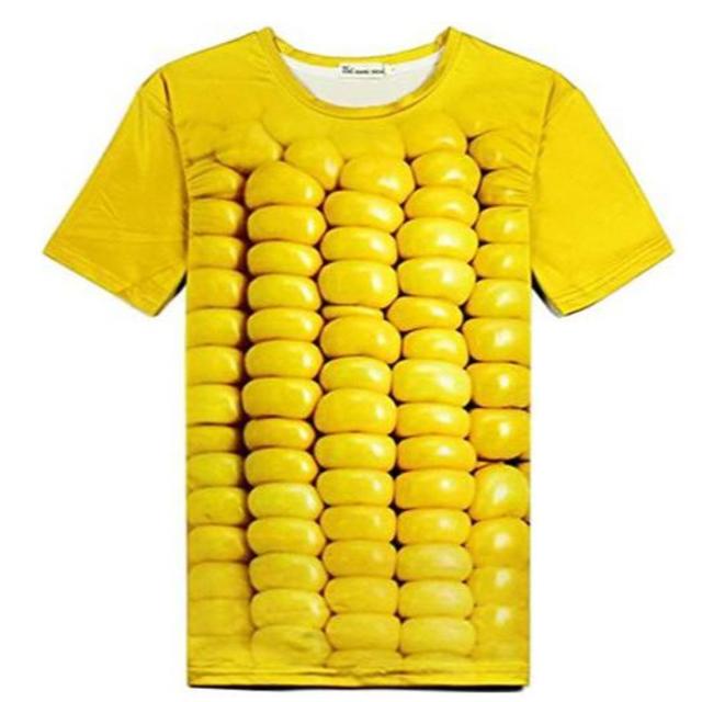 立体とうもろこし柄Ｔシャツ 3DおもしろコーンTシャツ(Lサイズ) の通販 by My Shop｜ラクマ