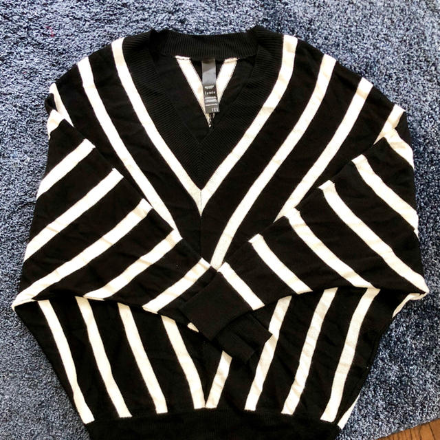 SHAREEF(シャリーフ)のSHAREEF BIAS STRIPE DOLMAN P/O メンズのトップス(ニット/セーター)の商品写真