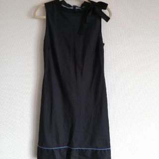 ザラ(ZARA)の●Blue Streakブルーストリーク 黒ワンピース　９AR　日本製(ロングワンピース/マキシワンピース)