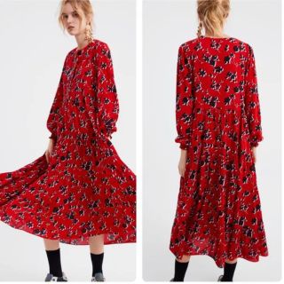 ザラ(ZARA)の花柄プリントマキシワンピース♡ロングワンピース(ロングワンピース/マキシワンピース)