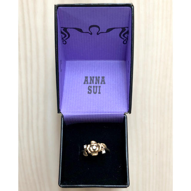 ANNA SUI - アナスイ 指輪 リング 10号 ダイヤモンド×K10 ANNA SUI - アナスイ 指輪 リング 10号 ダイヤモンド×K10