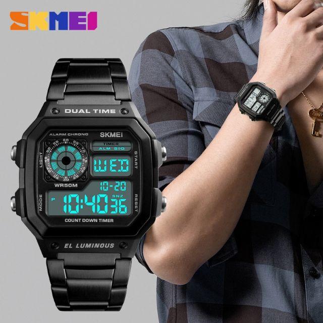 ビジネスウォッチ デジタル 腕時計 50M防水（送料無料） メンズの時計(腕時計(デジタル))の商品写真