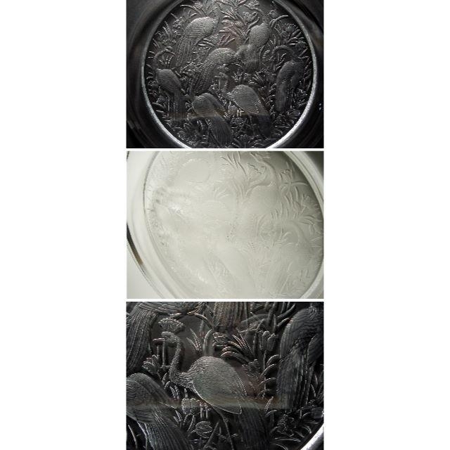 ラリック　LaliqueクリスタルガラスNigeriaクジャク孔雀　大皿　飾り皿