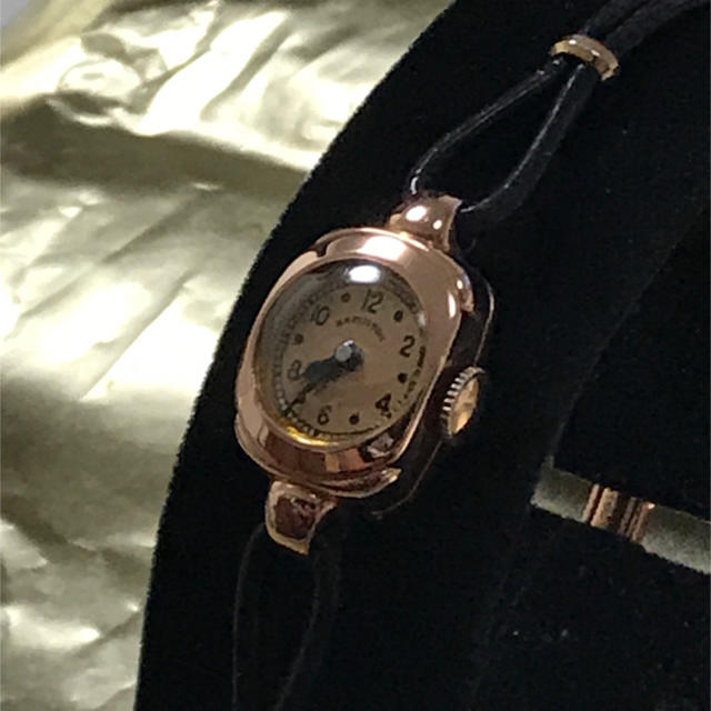 Hamilton(ハミルトン)の(rita様専用)ハミルトン 超レア アンティーク時計 14K ピンクゴールド レディースのファッション小物(腕時計)の商品写真