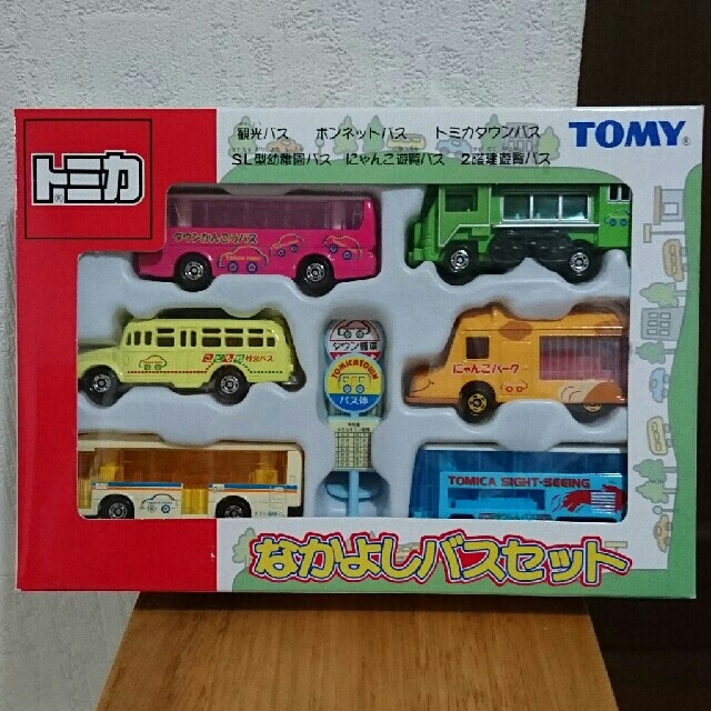 TOMMY(トミー)の【絶版トミカ】なかよしバスセット エンタメ/ホビーのおもちゃ/ぬいぐるみ(ミニカー)の商品写真