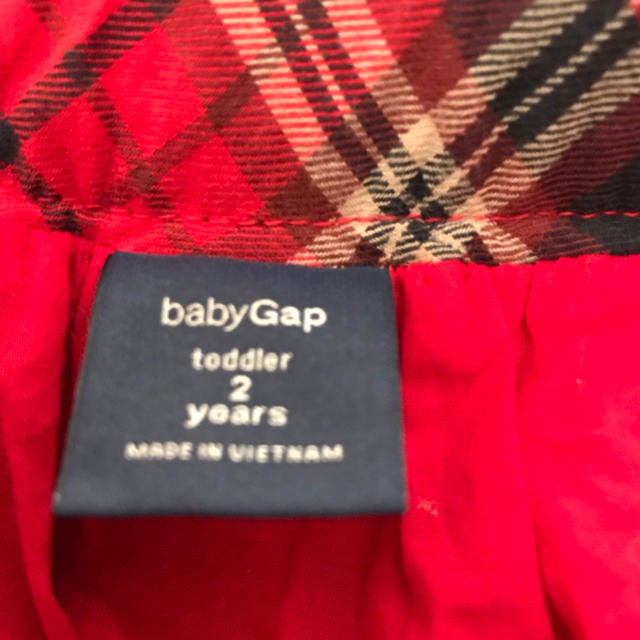 babyGAP(ベビーギャップ)のbabygap チェック柄スカート キッズ/ベビー/マタニティのキッズ服女の子用(90cm~)(スカート)の商品写真