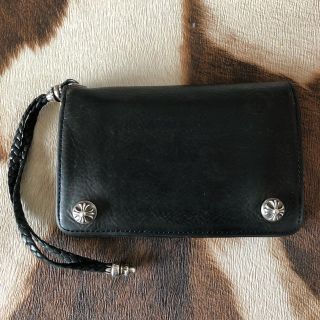 クロムハーツ(Chrome Hearts)のクロムハーツ 財布2ジップクロスボタン ストラップ付き(長財布)