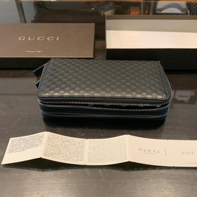 高速配送 シマ本革トラベルバッグ GUCCI 新品未使用 - Gucci レザー 長