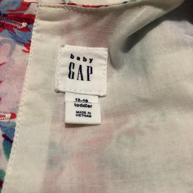 babyGAP(ベビーギャップ)の80cm 肩フリルワンピース キッズ/ベビー/マタニティのベビー服(~85cm)(ワンピース)の商品写真