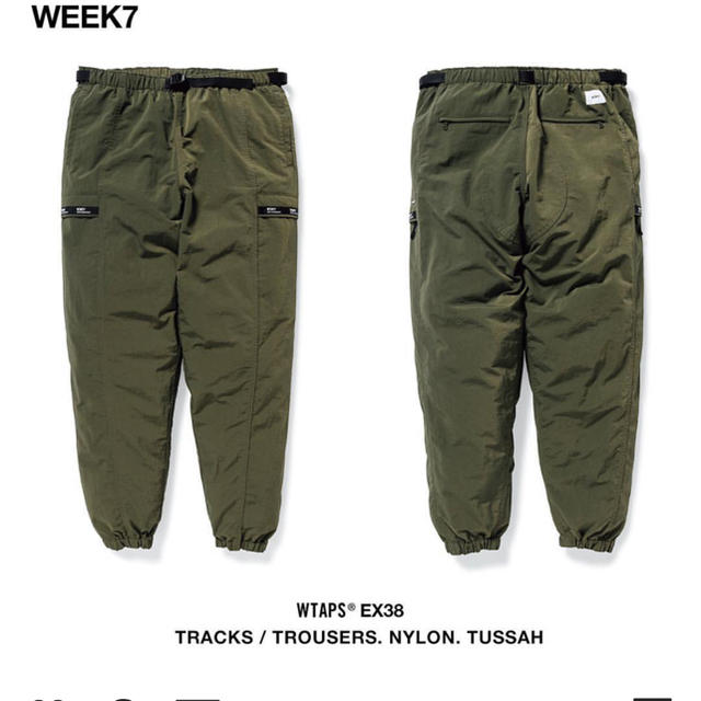 WTAPS 19SS TRACKS TROUSERS. NYLON. OD