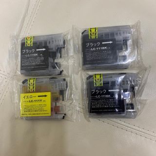 ブラザー(brother)のブラザープリンタ用インク ブラックLC-111BK3個＋イエローLC111Y1個(PC周辺機器)