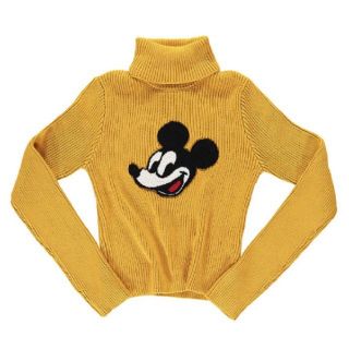 フォーエバートゥエンティーワン(FOREVER 21)のforever21🐭ミッキー ショート丈タートルニット✨(ニット/セーター)