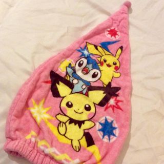 ポケモン(ポケモン)のギザみみピチュー タオルキャップ(タオル/バス用品)