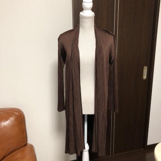 プリーツプリーズイッセイミヤケ(PLEATS PLEASE ISSEY MIYAKE)の美品イッセイミヤケプリーツプリーズロングカーディガン☆(カーディガン)