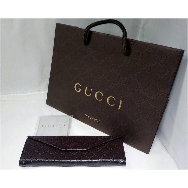 Gucci(グッチ)のGUCCI 折り畳みメガネケース S ＆ ショッパーバック　セット レディースのファッション小物(サングラス/メガネ)の商品写真