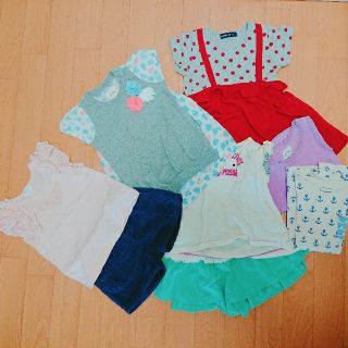 ブランシェス(Branshes)の80cm  半袖 夏物女の子 ８点おまとめ (ワンピース)