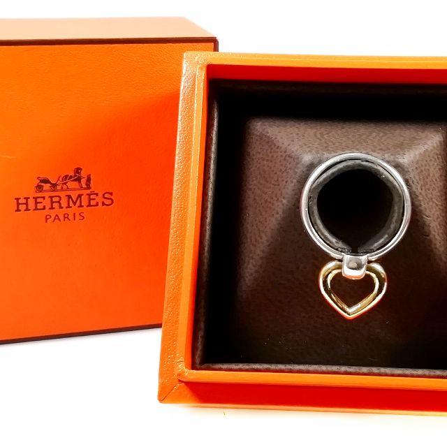 Hermes(エルメス)の希少 美品 エルメス ハート フリンジ コンビ リング TH65 レディースのアクセサリー(リング(指輪))の商品写真
