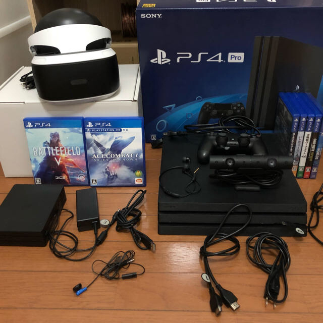 レビューで送料無料】 PlayStation4 - プレステ4Pro 1TB & VR &ゲーム