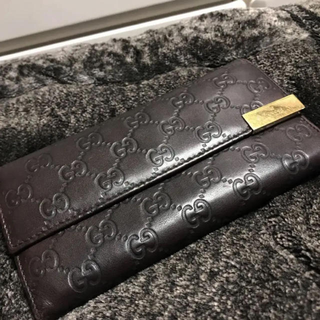 Gucci(グッチ)の確実正規品 GUCCI シマ 長財布 本革 メンズのファッション小物(長財布)の商品写真