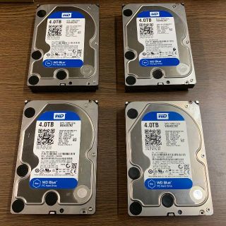 【中古】内蔵ハードディスク  WD40EZRZ 4TB 【4台セット】(PCパーツ)