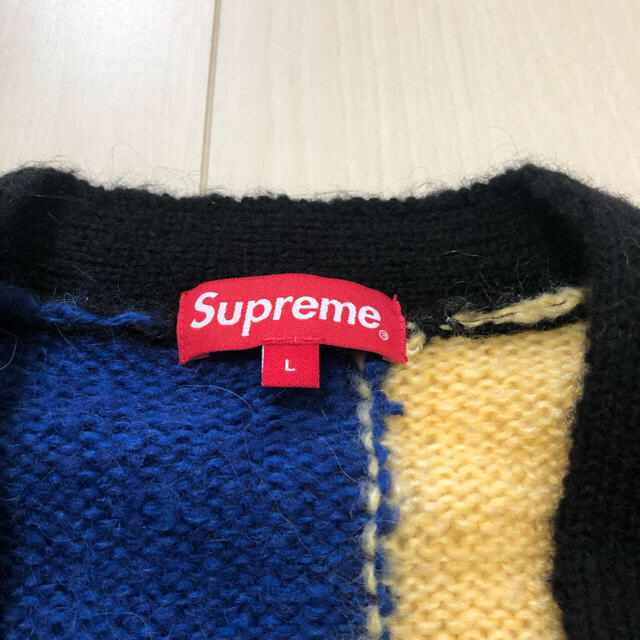 【L】Supreme Patchwork Mohair Cardigan