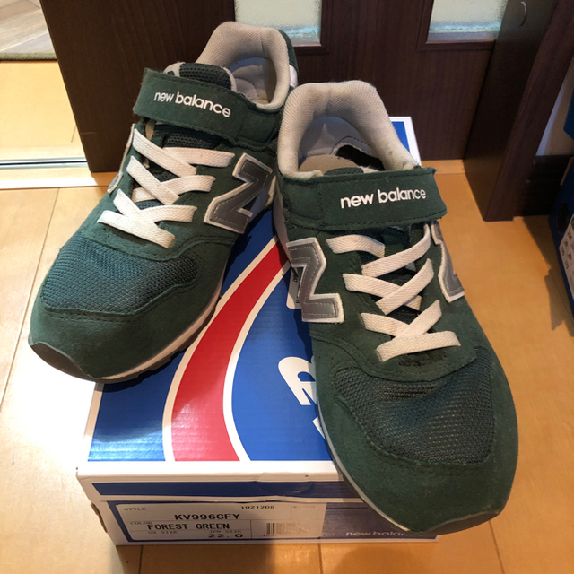 New Balance(ニューバランス)のニューバランス 22cm グリーン キッズ/ベビー/マタニティのキッズ靴/シューズ(15cm~)(スニーカー)の商品写真