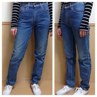 80's 日本製 Levi's 626 w28 ブラック テーパードスリム