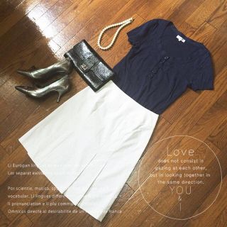 ナチュラルビューティーベーシック(NATURAL BEAUTY BASIC)の大人ネイビー♡カジュアルトップス♡(Tシャツ(半袖/袖なし))