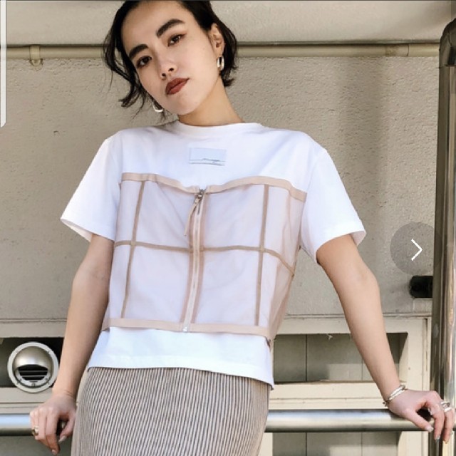 Ameri VINTAGE(アメリヴィンテージ)の新品未使用タグ付き AMERI MY UNION TEE★ホワイト レディースのトップス(Tシャツ(半袖/袖なし))の商品写真