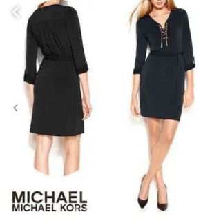 マイケルコース(Michael Kors)の試着のみ マイケルコース MICHAEL KORS レースアップ Dress(ひざ丈ワンピース)