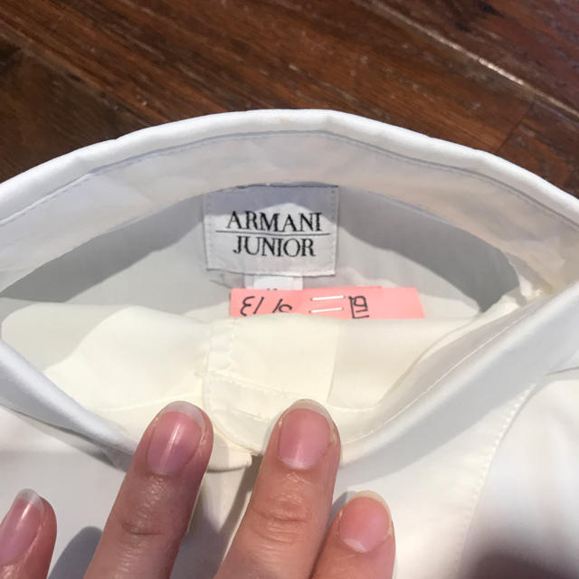 ARMANI JUNIOR(アルマーニ ジュニア)の値下げ⭐︎アルマーニジュニア シャツ106センチ キッズ/ベビー/マタニティのキッズ服男の子用(90cm~)(ブラウス)の商品写真