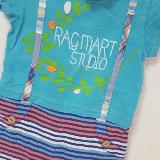 RAG MART(ラグマート)のラグマート　ショートオール　80センチ キッズ/ベビー/マタニティのベビー服(~85cm)(ロンパース)の商品写真