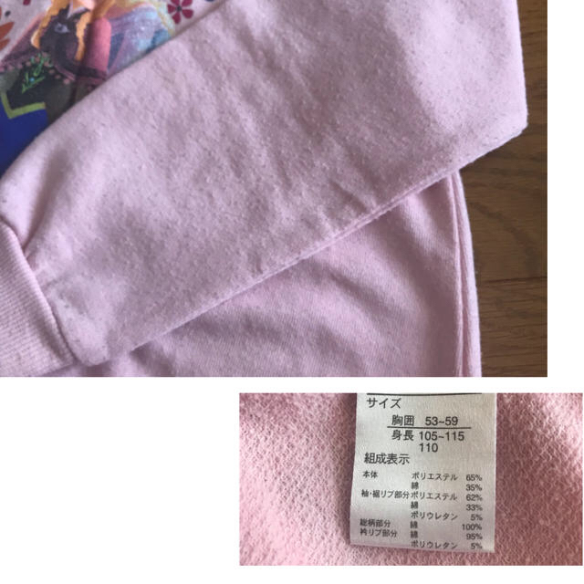 【専用】＊アナ雪 プリントトレーナー 110㎝ 2枚セット＊ キッズ/ベビー/マタニティのキッズ服女の子用(90cm~)(Tシャツ/カットソー)の商品写真