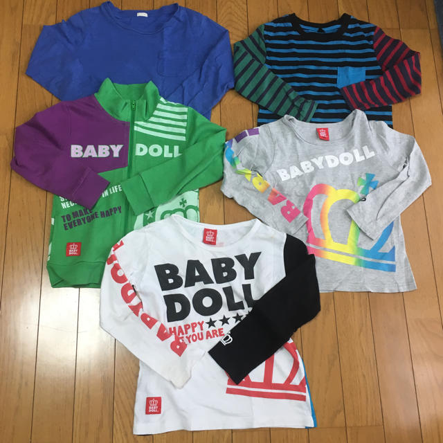 BABYDOLL(ベビードール)のまとめ売り 120cm ベビードール UNIQLO ロンT パーカー キッズ/ベビー/マタニティのキッズ服男の子用(90cm~)(Tシャツ/カットソー)の商品写真