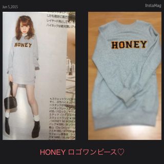 ハニーミーハニー(Honey mi Honey)のハニーロゴワンピ 赤字最終値下げ！！(ミニワンピース)