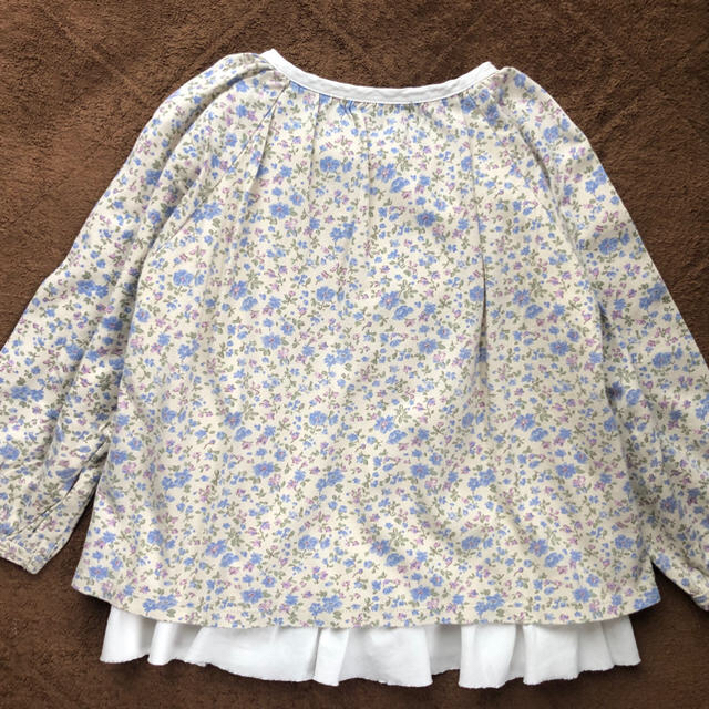 Branshes(ブランシェス)のBranshes  ブランシェス  100  重ね着風花柄ブラウス キッズ/ベビー/マタニティのキッズ服女の子用(90cm~)(ブラウス)の商品写真