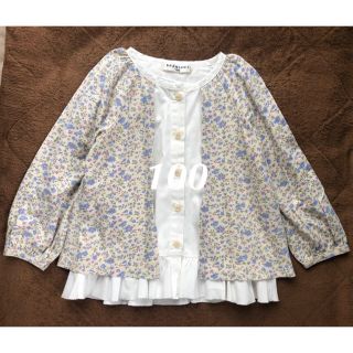 ブランシェス(Branshes)のBranshes  ブランシェス  100  重ね着風花柄ブラウス(ブラウス)