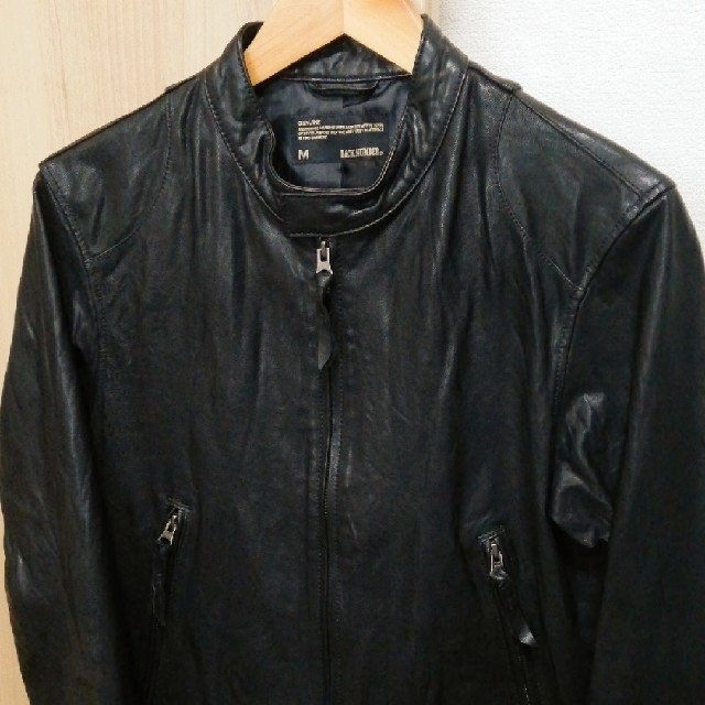 Right-on(ライトオン)のバックナンバー レザージャケット M 黒 メンズのジャケット/アウター(レザージャケット)の商品写真