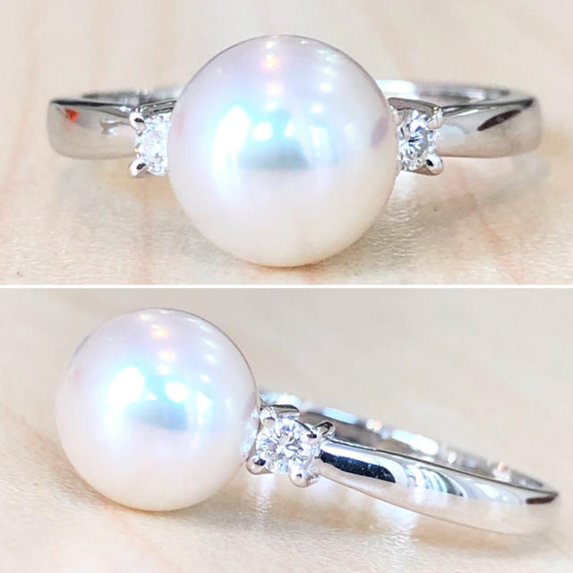 MIKIMOTO(ミキモト)のお客様専用✨MIKIMOTO✨パール❣️ダイヤモンド！リング Pt950 ダイヤ レディースのアクセサリー(リング(指輪))の商品写真