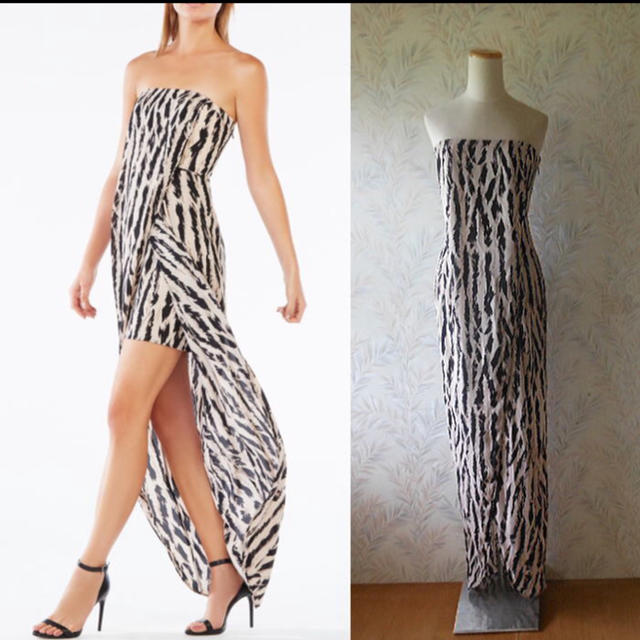 BCBGMAXAZRIA(ビーシービージーマックスアズリア)のBCBGMAXAZRIA✣ベアトップドレス レディースのフォーマル/ドレス(ロングドレス)の商品写真