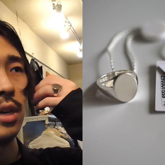 Maison Martin Margiela(マルタンマルジェラ)のメゾン マルジェラ オーバル シグネットリング 指輪 シルバー なかむ メンズのアクセサリー(リング(指輪))の商品写真