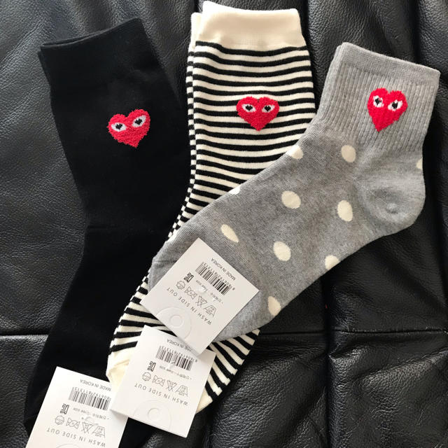 COMME des GARCONS(コムデギャルソン)の新品 コムデギャルソン 風 ソックス セット モード系 大人可愛い インスタ映え レディースのレッグウェア(ソックス)の商品写真