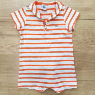 プチバトー(PETIT BATEAU)のプチバトー ロンパース 12m/74㎝(ロンパース)