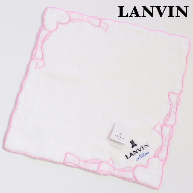 LANVIN en Bleu(ランバンオンブルー)の❤新品タグ付き ランバン タオルハンカチ【ハート柄】❤ レディースのファッション小物(ハンカチ)の商品写真