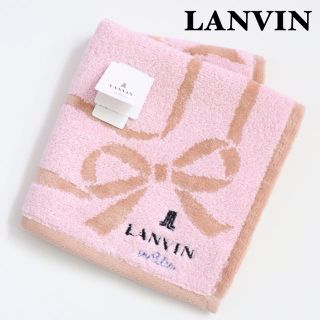 ランバンオンブルー(LANVIN en Bleu)の❤新品タグ付き ランバン タオルハンカチ【りぼん柄】❤(ハンカチ)