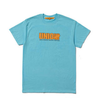 アンディフィーテッド(UNDEFEATED)のunion×undefeated ユニオン コラボTシャツ S ブルー(Tシャツ/カットソー(半袖/袖なし))