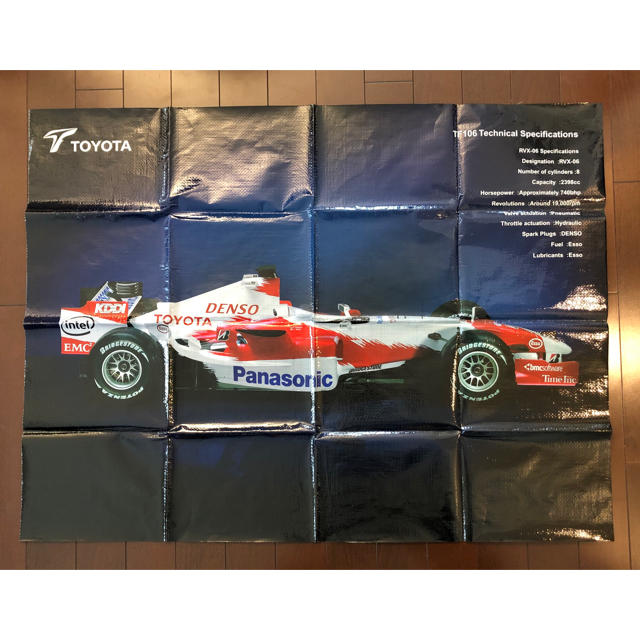 トヨタ(トヨタ)の未使用 TOYOTA トヨタ F1 TF106レジャーシート ９０×１２０ｃm スポーツ/アウトドアのアウトドア(その他)の商品写真