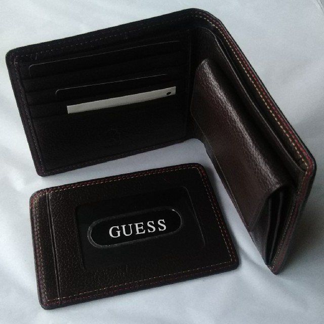 GUESS(ゲス)のGUEES 折り財布牛革USA GUEES. INC よりライセンス ヤマニ メンズのファッション小物(折り財布)の商品写真